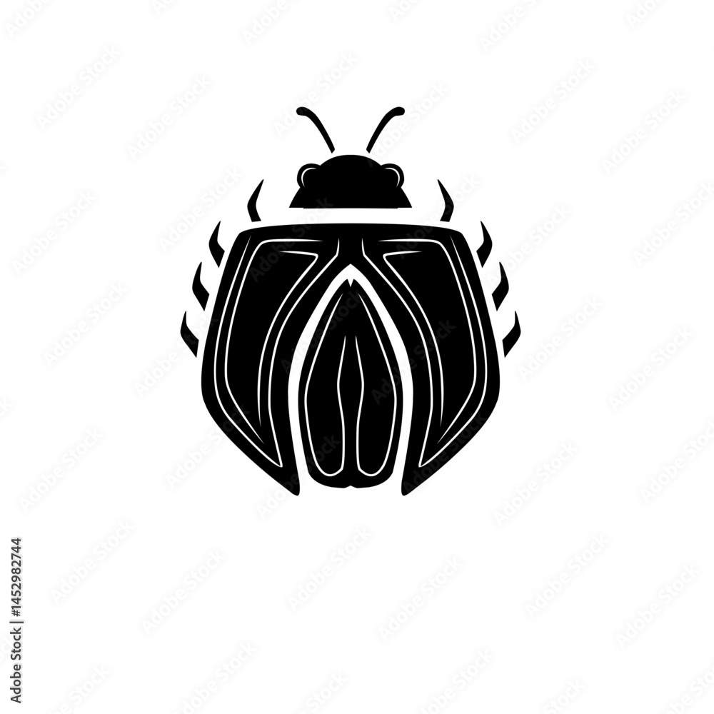 Fototapeta premium Abstract depiction of an invertebrate: A minimalist and modern artwork