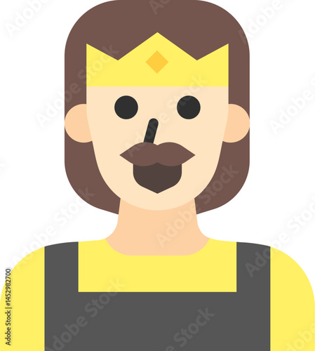 king arthur illustration on a white background     