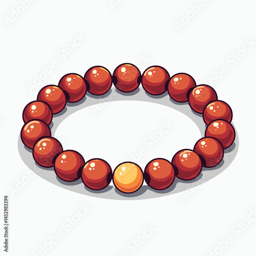 cartoon bracelet with orange beads