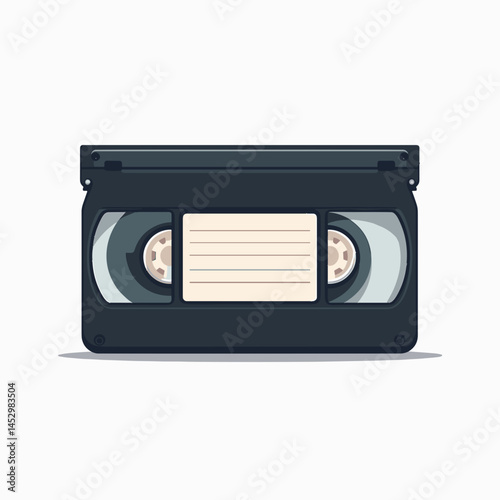 vintage cassette tape with white label  retro music storage device