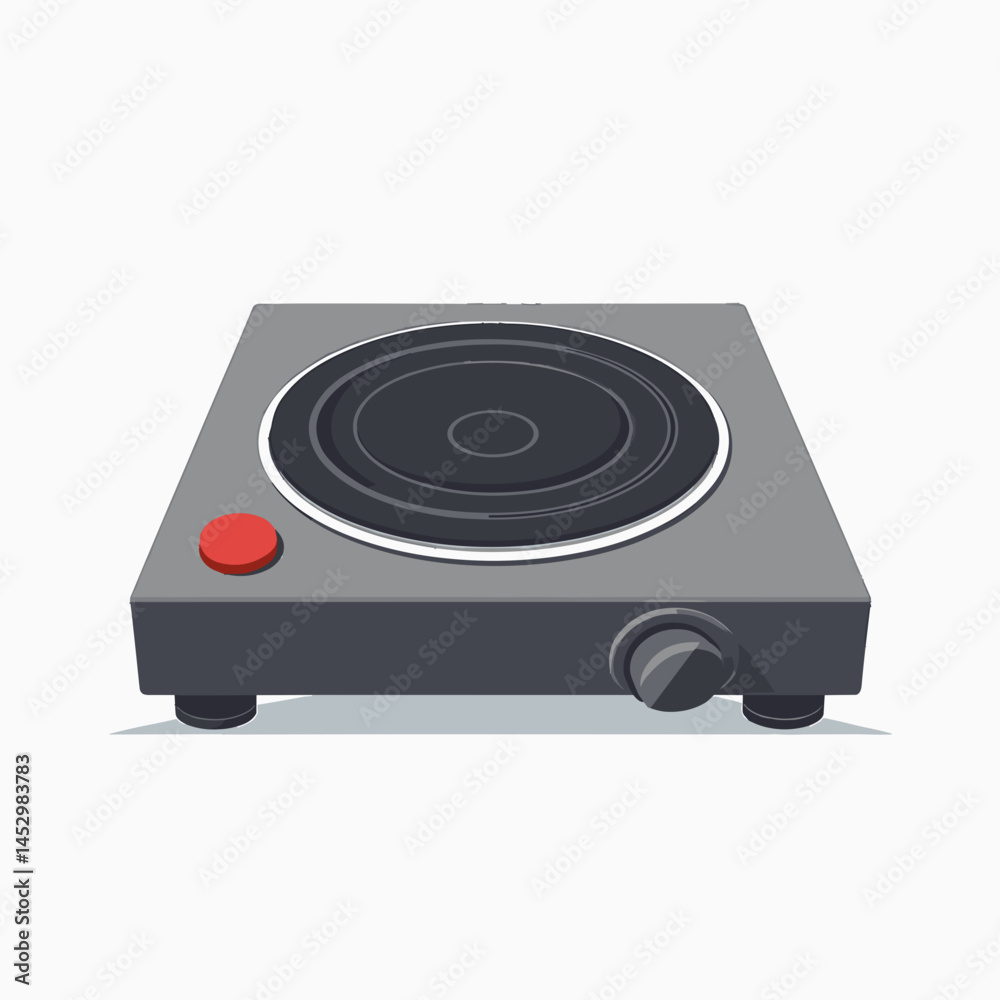 Fototapeta premium modern dj mixer with red button digital audio equipment