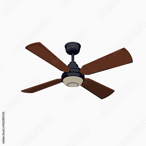 brown ceiling fan with light
