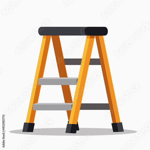 yellow ladder with black handles