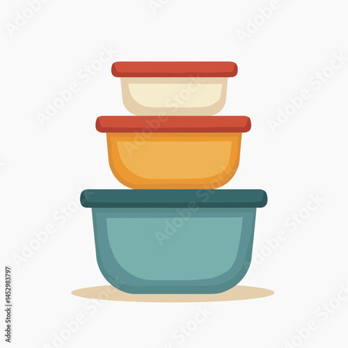 colorful stack of plastic bowls