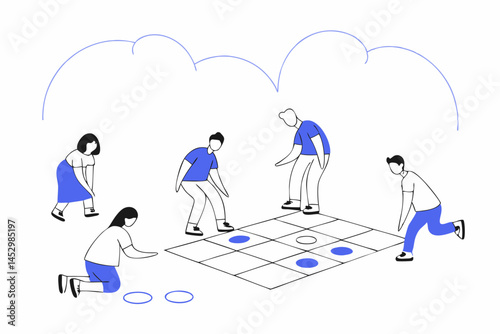 Team playing outdoor games with energy, bonding activity during retreat