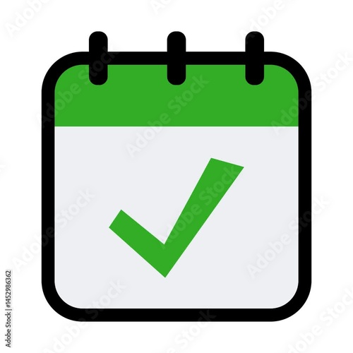 check mark calendar icon transparent video background