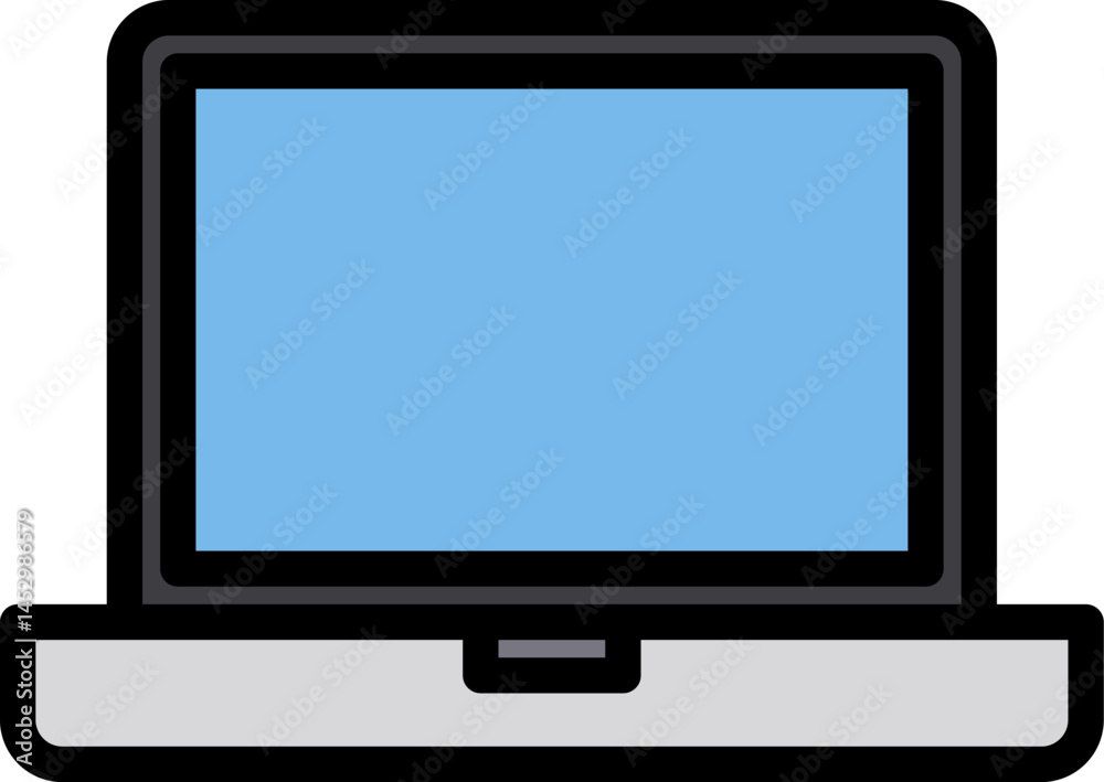 laptop illustration on a white background laptop illustration on a white background