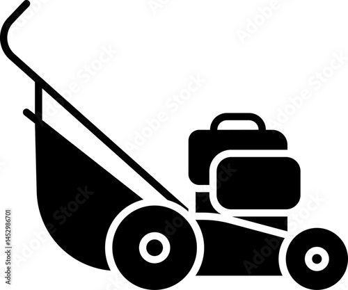 lawn mower illustration on a white background    