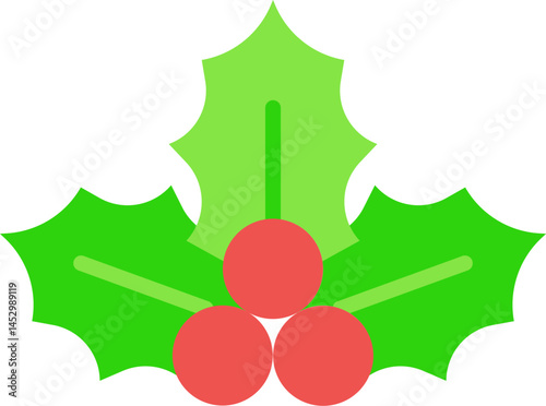 mistletoe illustration on a white background     