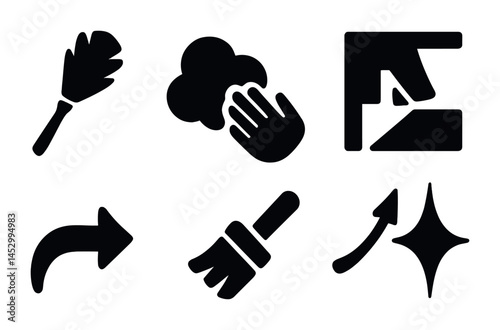 Cleaning and maintenance icons collection for housekeeping and hygiene