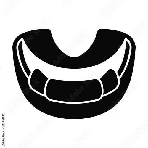mouthguard vector silhouette on white