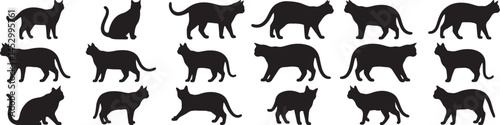 Photography Diverse Cat Silhouettes Collection Perfect for Design Projects