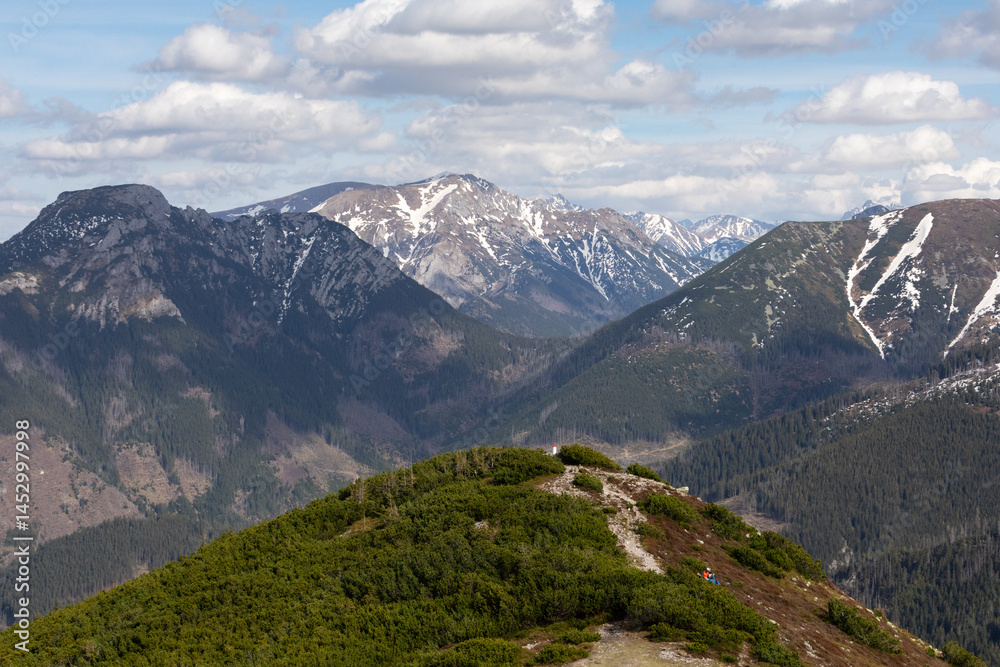 view from the top of a mountain in the Tatra Mountains, Poland view from the top of a mountain in the Tatra Mountains, Poland
