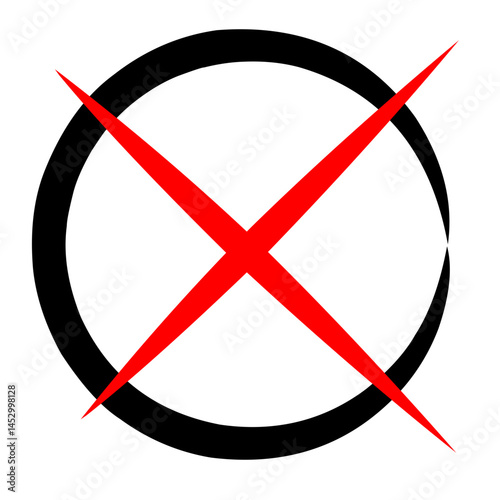Scarlet crisscross stark contrast simplicity minimal symbol on deep black canvas