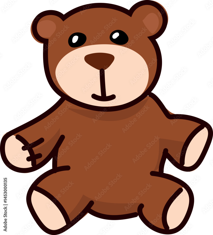 Obraz premium Teddy Bear Illustration for Christmas and Kids Themes