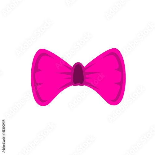 Vibrant Pink Bow Tie Illustration against a stark Black Backdrop creates prominence