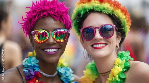 Colorful Pride Celebration with Vibrant Costumes and Joyful Smiles