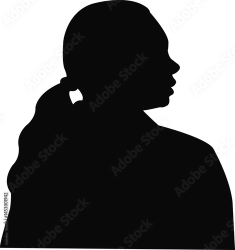 a woman head silhouette vector