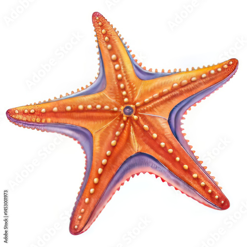 red starfish isolated on white