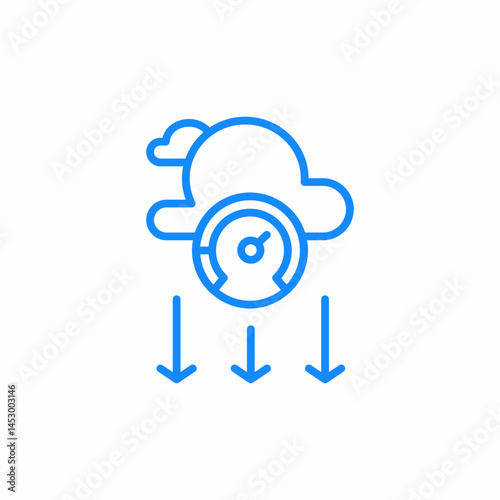 atmospheric pressure icon sign vector