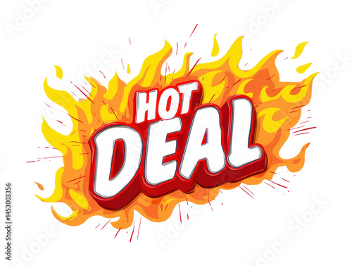 Exciting hot deal banner for promotions and special offers
