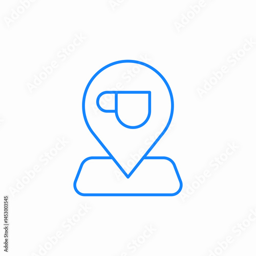 cafe location icon sign vector