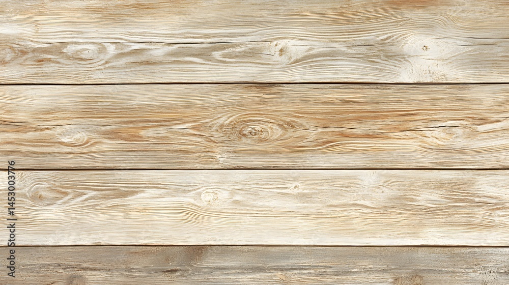 Naklejka premium Light Beige Wooden Planks Texture Background