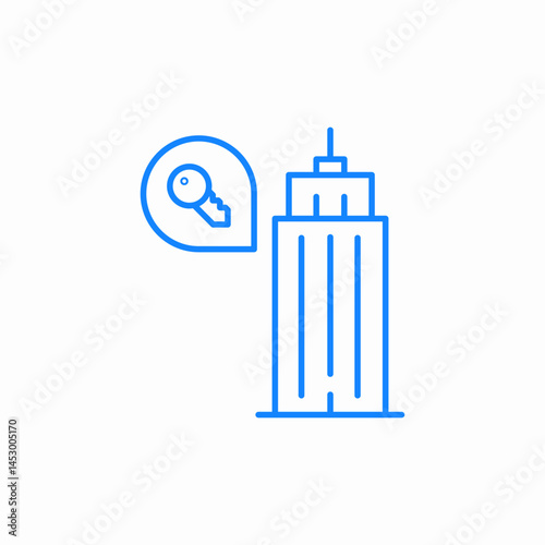 flat apartment icon sign vector