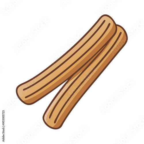 Delicious spanish churros recipe illustration for dessert snack and sweet food concept vector art