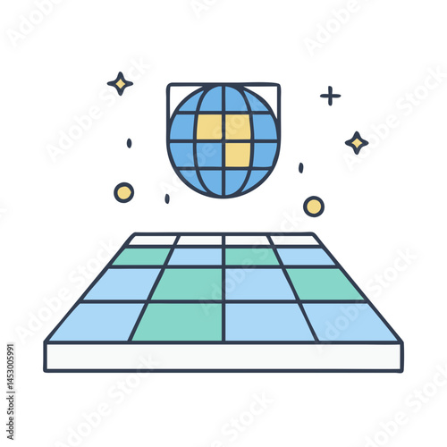 Disco ball dance floor party celebration event entertainment music nightlife fun dancing clubbing stage