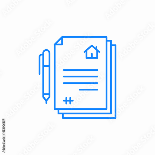 housing contract icon sign vector