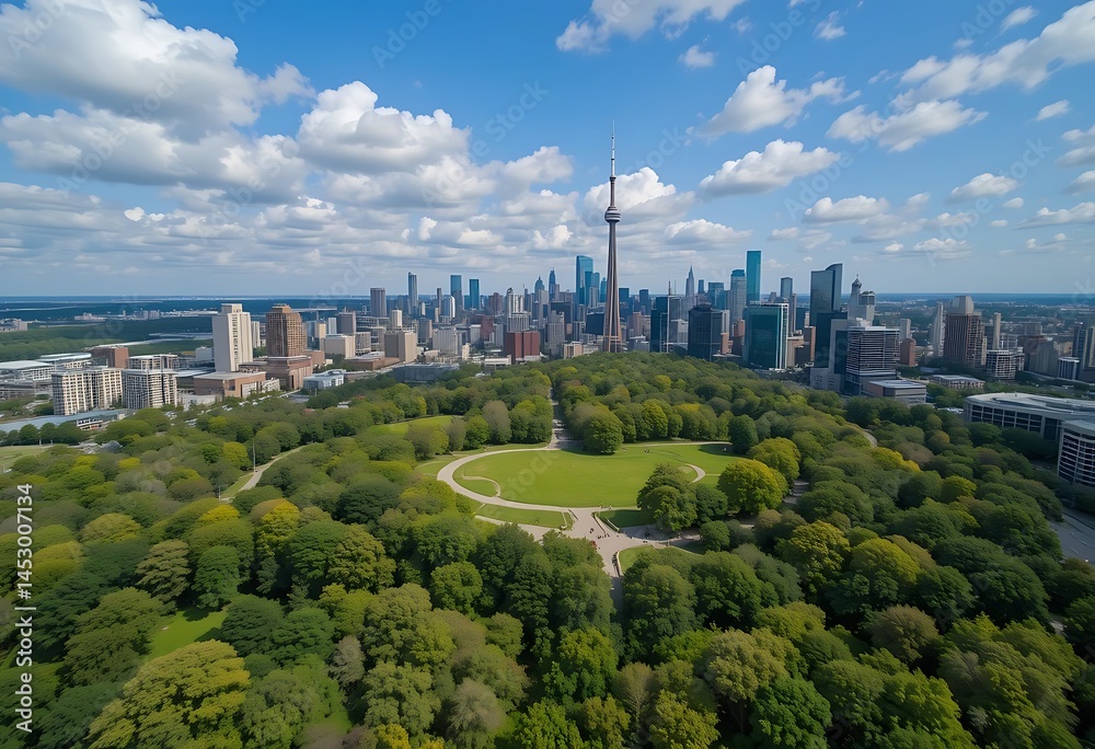 Fototapeta premium Aerial view of Toronto High Park