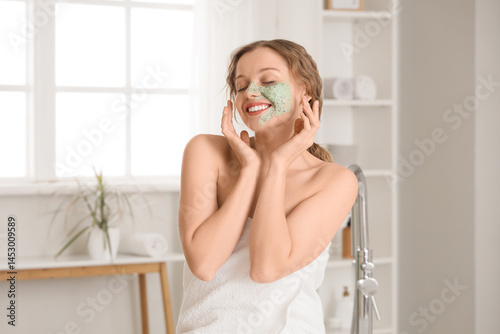Young woman with chia seeds...