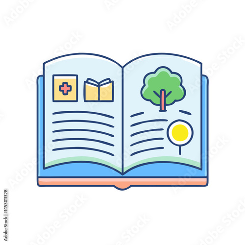 Open book education learning knowledge reading study tree health guide information textbook