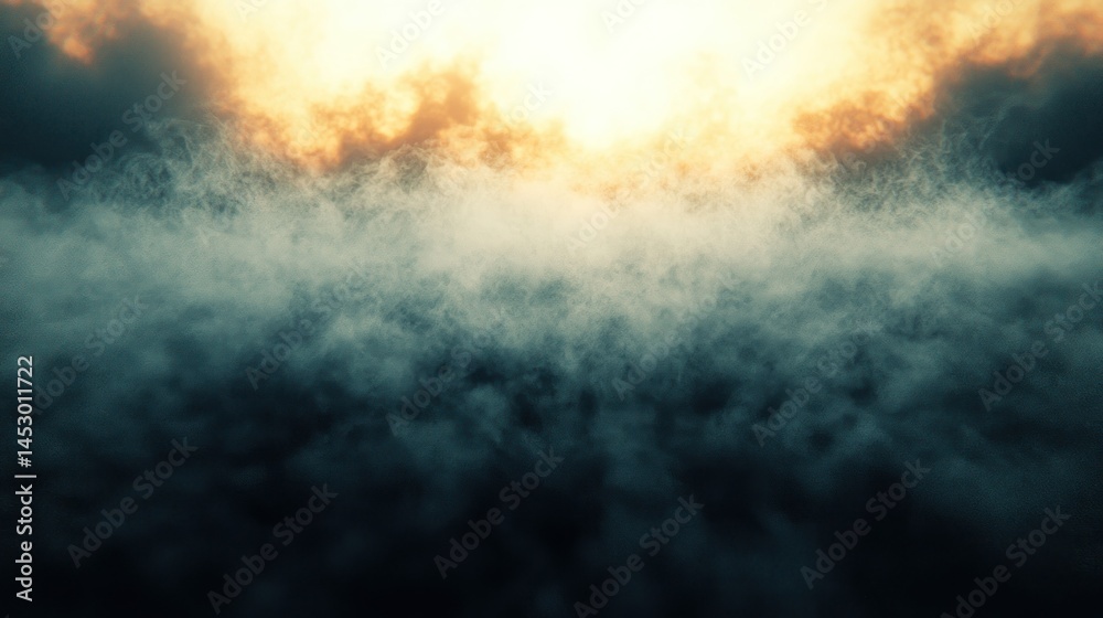 Obraz premium Dramatic cloudscape with deep colors and bright sunlight