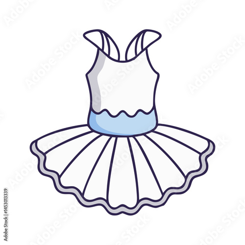 Ballet tutu dress illustration vector art dance costume ballerina apparel clothing design icon clip art