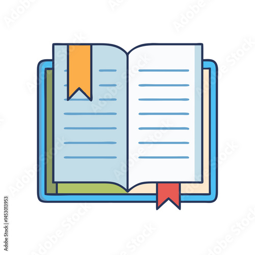 Open book reading education literature study knowledge learning textbook library bookmark pages text