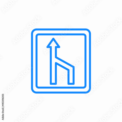end slow lane sign icon sign vector