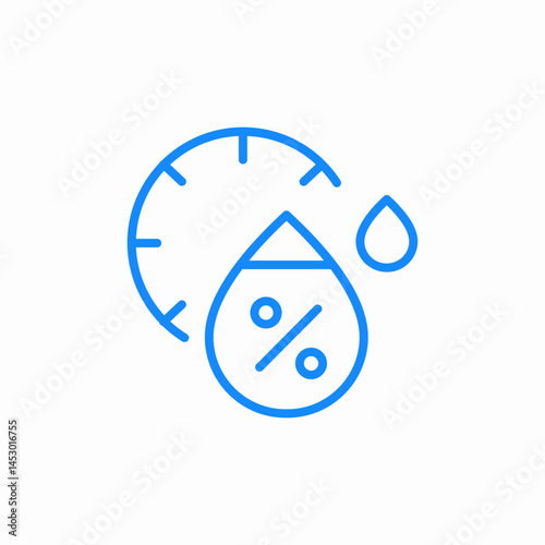 humidity level icon sign vector