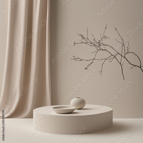 Minimalist Beige Backdrop
