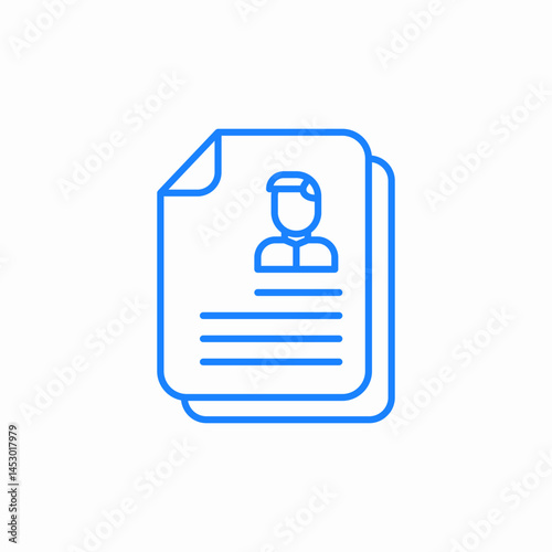 resume person details icon sign vector
