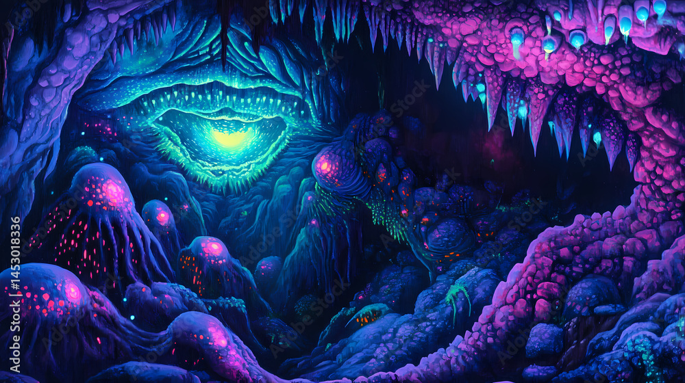 Fototapeta premium capture bioluminescent surreal art