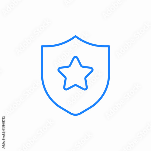 shield star award icon sign vector