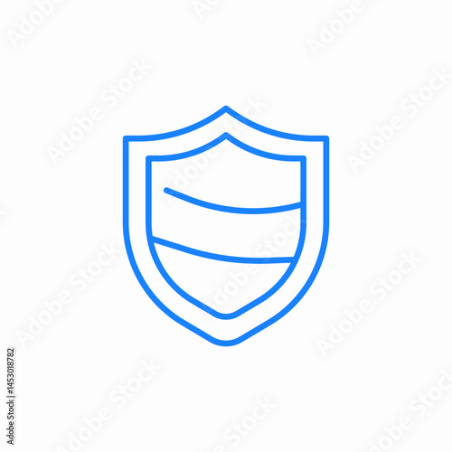 shield stripes protection icon sign vector