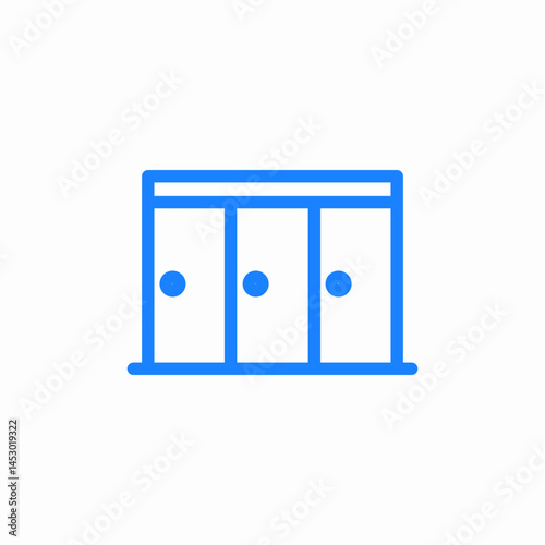 sliding door cabinet furniture icon sign vector