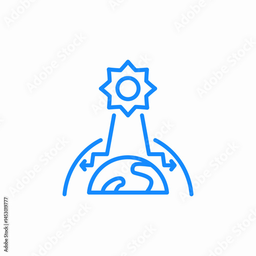 solar radiation icon sign vector