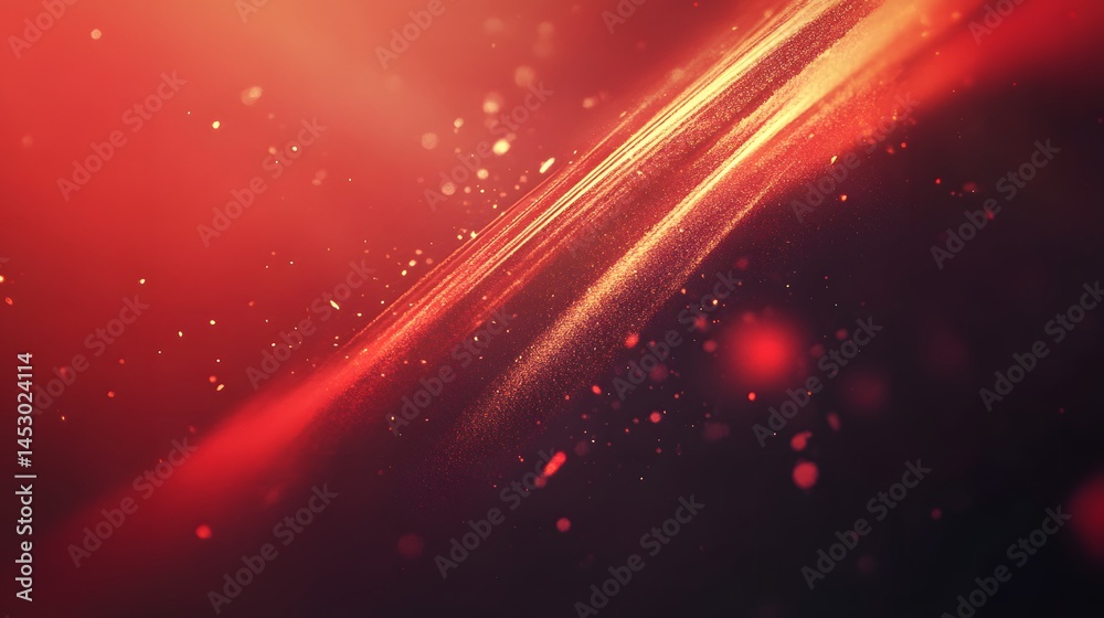 Abstract Red and Gold Glittering Light Streaks Background Abstract Red and Gold Glittering Light Streaks Background