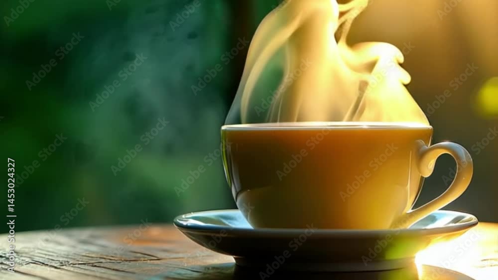 Vapor desde una taza de Cafe