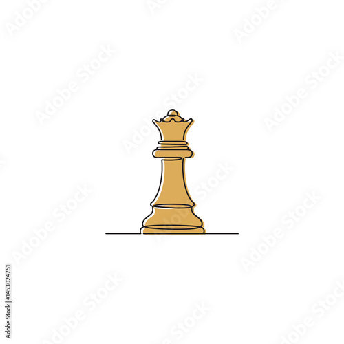 Elegant chess queen piece design powerful strategy game symbol