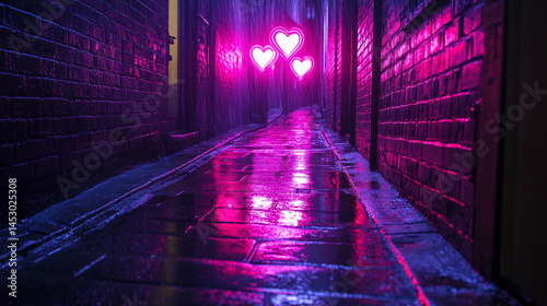 Pink Neon Alleyway